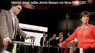 Duellen mellan Jimmie Åkesson och Mona Sahlin år 2007 som mörkades & där invandringen stod i fokus.