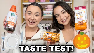 Trying Pumpkin Flavored Snacks! - Merrell Twins Live