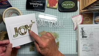 Tricks for mounting word dies using double stamped vellum technique