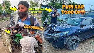 Man Crying😣 | Puri Car Tood di😡 Apni Superbike ko yeh kya hogaya😭   Preparation of Ladakh Ride