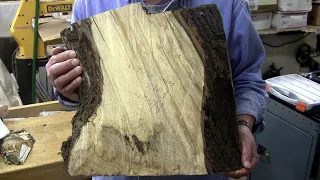 Maple Slab to Chip & Dip Bowl!  - Wood Turning