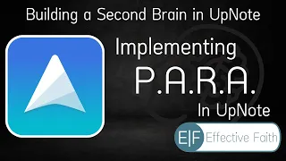 Implementing PARA in UpNote