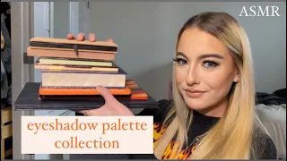 ASMR | eyeshadow palette collection | with makeup tapping & whisper rambles