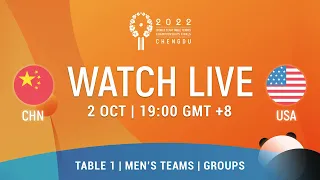 LIVE! | T1 | CHN vs USA | MT Groups | 2022 World Team Championships Finals Chengdu