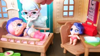 LOL OMG Makeover with DIY Sleeping Build and Big Sister Hospital Doll