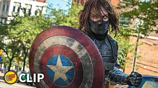 Captain America vs Winter Soldier - Highway Fight Scene | Captain America The Winter Soldier (2014)