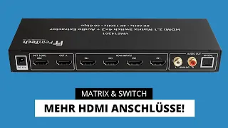 Mehr HDMI Anschlüsse mit eARC Support! - diese FeinTech Matrix ist die Lösung!