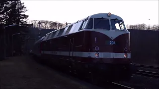 Bahnalltag in Roßwein am 28.02.2022 - im Kreuzverkehr