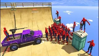 GTA 5 Water Ragdolls SPIDERMAN vol.2 EPIC (Euphoria Physics, Ragdolls, Fails, Funny Moments)