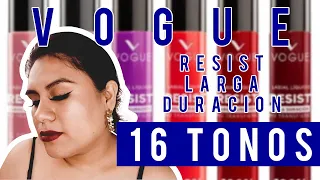 RESEÑA LABIALES RESIST VOGUE ( 16 TONOS )  💄💋💋 !!! MARCA ALIADA DE DUPREE !!! ✨🌸💁‍♀️