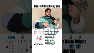 House of the Rising Sun - The Animals (Ukulele Play Along) #shorts