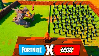 1 BRUTO VS 100 CAVALEIROS NO LEGO FORTNITE