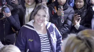 Virginie Ledoyen arriving at the Kenzo Fashion Show in Paris