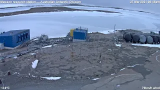 2021-03-28 Mawson Station Antarctica [Timelapse] 05:44:37 UTC