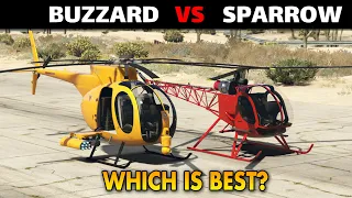 GTA 5 ONLINE WHICH IS BEST: BUZZARD VS SPARROW