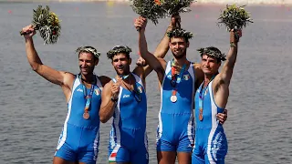 Lorenzo Porzio: Finale Olimpica Atene 2004. Quattro Senza Senior. Telecronaca di Giampiero Galeazzi.