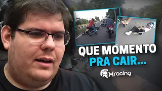 CASIMIRO REAGE: QUEDAS DE MOTO (EP. 141) E TUDO FICOU POR ISSO MESMO... | Cortes do Casimito