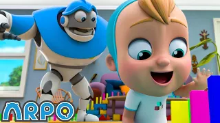 Domino Disaster!!! | Best of ARPO 1 HOUR | Rob the Robot & Friends - Funny Kids TV