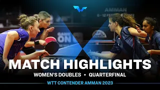 Sofia Polcanova/Bernadette Szocs vs Prithika Pavade/Camille Lutz | WD QF | WTT Contender Amman 2023