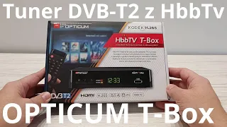 OPTICUM HbbTv T-Box - recenzja tunera DVB-T2 z obsługą telewizji hybrydowej HbbTV