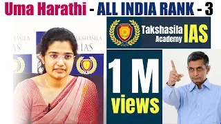 UMA Harathi N - UPSC Rank -3 Mock Interview | Takshasila ias academy