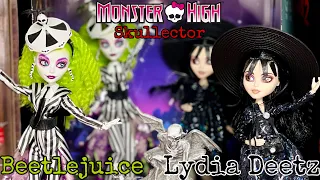 Monster High 2022 Beetlejuice Skullector Dolls Unboxing and Review