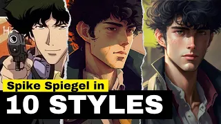 Asking A.I. what SPIKE SPIEGEL would look like in 10 different fashions