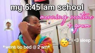 MY 6:45 AM SCHOOL MORNING ROUTINE + GRWM ft. Dossier