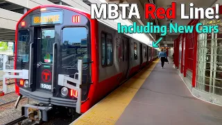 ⁴ᴷ⁶⁰ Exploring the MBTA Red Line in Boston (2023) - Including new CRRC Cars!