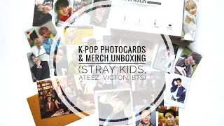 💌 K-POP PHOTOCARDS & MERCH UNBOXING | Распаковка к-поп карт STRAY KIDS, ATEEZ, VICTON и BTS