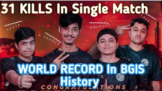 TSM 31 Finishes In a Single Match | World Record In BGIS History | Match 3 Erangle