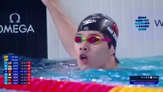 China’s Pan Zhanle backs up his world record with men's 100m freestyle world title. | AQUA Doha 2024