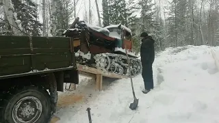 Дт 75 эвакуация! Разморозил двигатель А-41.