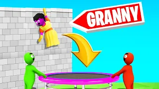 SAVE GRANNY With A TRAMPOLINE! (Gangbeasts)