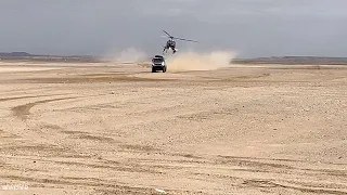 Accrochage entre un hélicoptère et un camion du Dakar