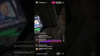 Natti natasha junto a Pina mostrando sonógrafía en vivo por Instagram