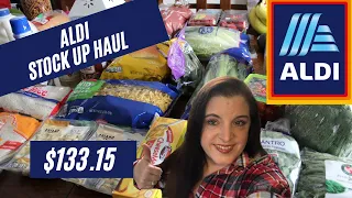 $133 Weekly Aldi Grocery Haul | Stock up Haul | Feeding a Family of Four