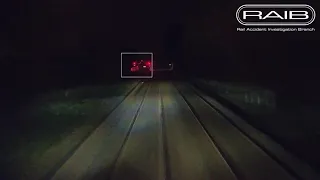 Near miss at Norwich Road level crossing