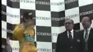 Nelson Piquet making fun of Jean Marie Balestre