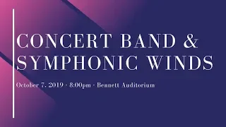 The Concert Band and Symphonic Winds present their first concert.