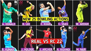 Real Cricket™22 All New 25 Bowling Actions vs Real Bowling Actions 😱🤯 #rc22