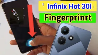 Infinix hot 30i display fingerprint setting/Infinix hot 30i fingerprint screen lock/fingerprint