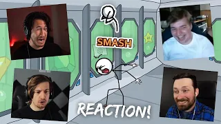 Youtuber's React To SMASH! (Dragon Ball Z Reference) [Henry Stickmin - Completing The Mission]