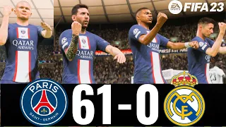 FIFA 23 -MESSI, RONALDO, MBAPPE, NEYMAR, HAALAND ALL STAR  |PSG 61-0 REAL MADRID ! !UCL FINAL !