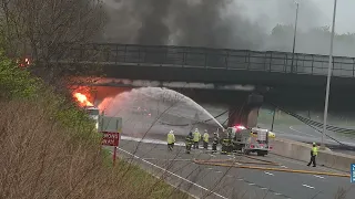 Interstate 95 crash/fire at Exit 14