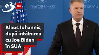 Klaus Iohannis, după întâlnirea cu Joe Biden în SUA