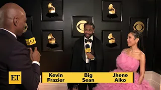 Jhene Aiko and Big Sean Interview on the  Grammys Red Carpet 😱