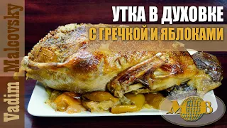 Утка с гречкой и яблоками в духовке. Мальковский Вадим