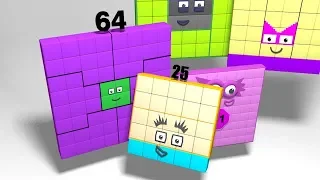 New Numberblocks 25 - 36 - 49 - 64 - 81 Learn to Count ( Fanmade )