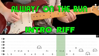 ALWAYS ON THE RUN - Guitar lesson - Intro Riff (with tabs & EXTRA slow lesson) - Lenny Kravitz